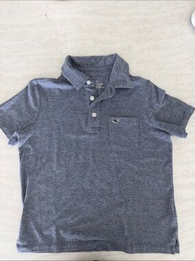 Vineyard Vines Boys' Heather Navy Polo Shirt